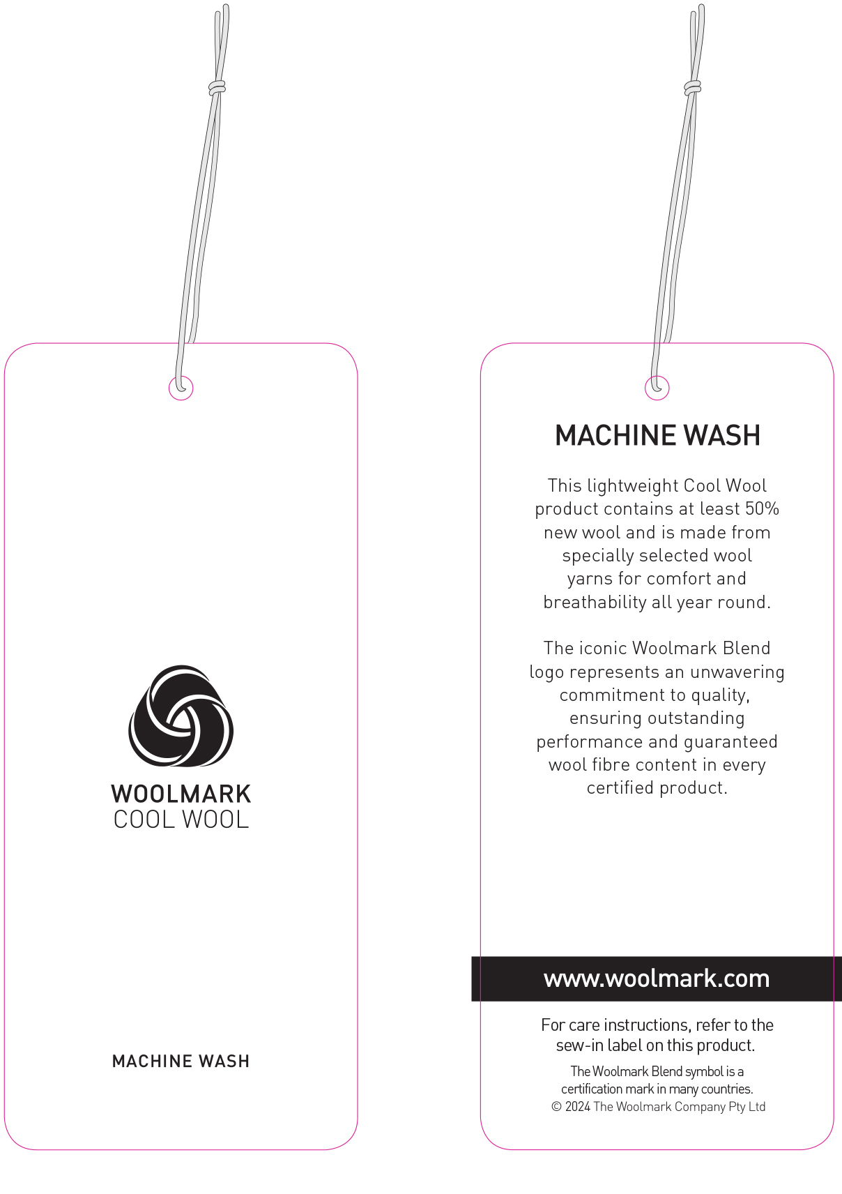 Swing Ticket Woolmark Blend Cool Wool Machine Wash 